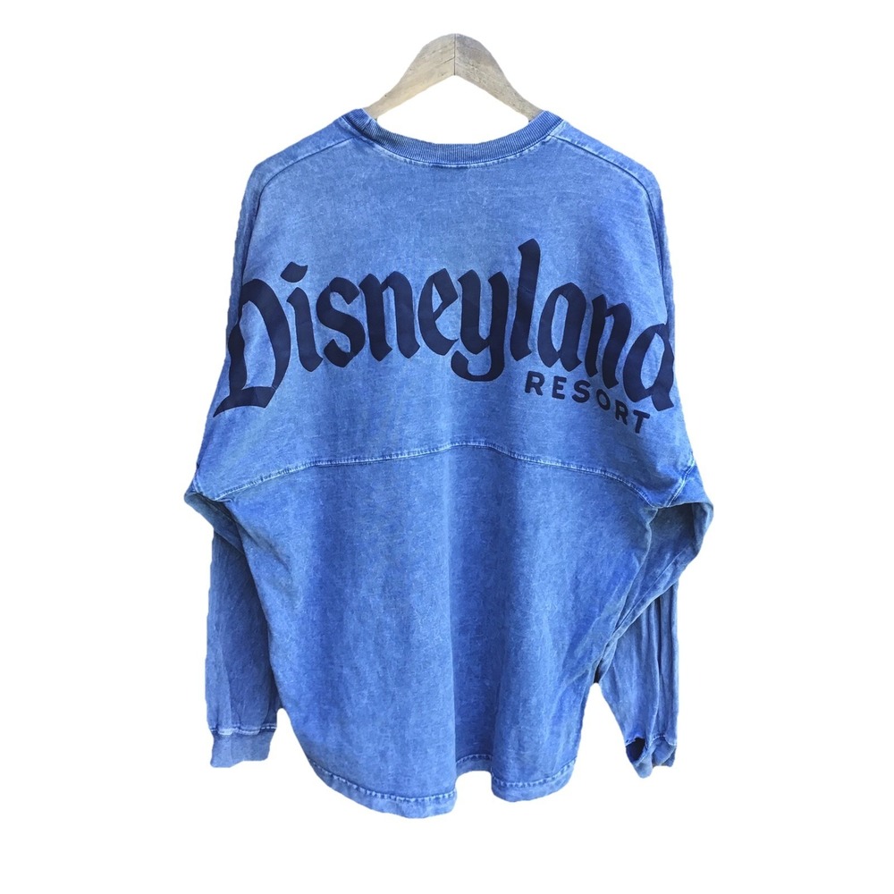 Disneyland Resort Spirit Jersey Blue Mineral Wash Long Sleeve Shirt Adult Large